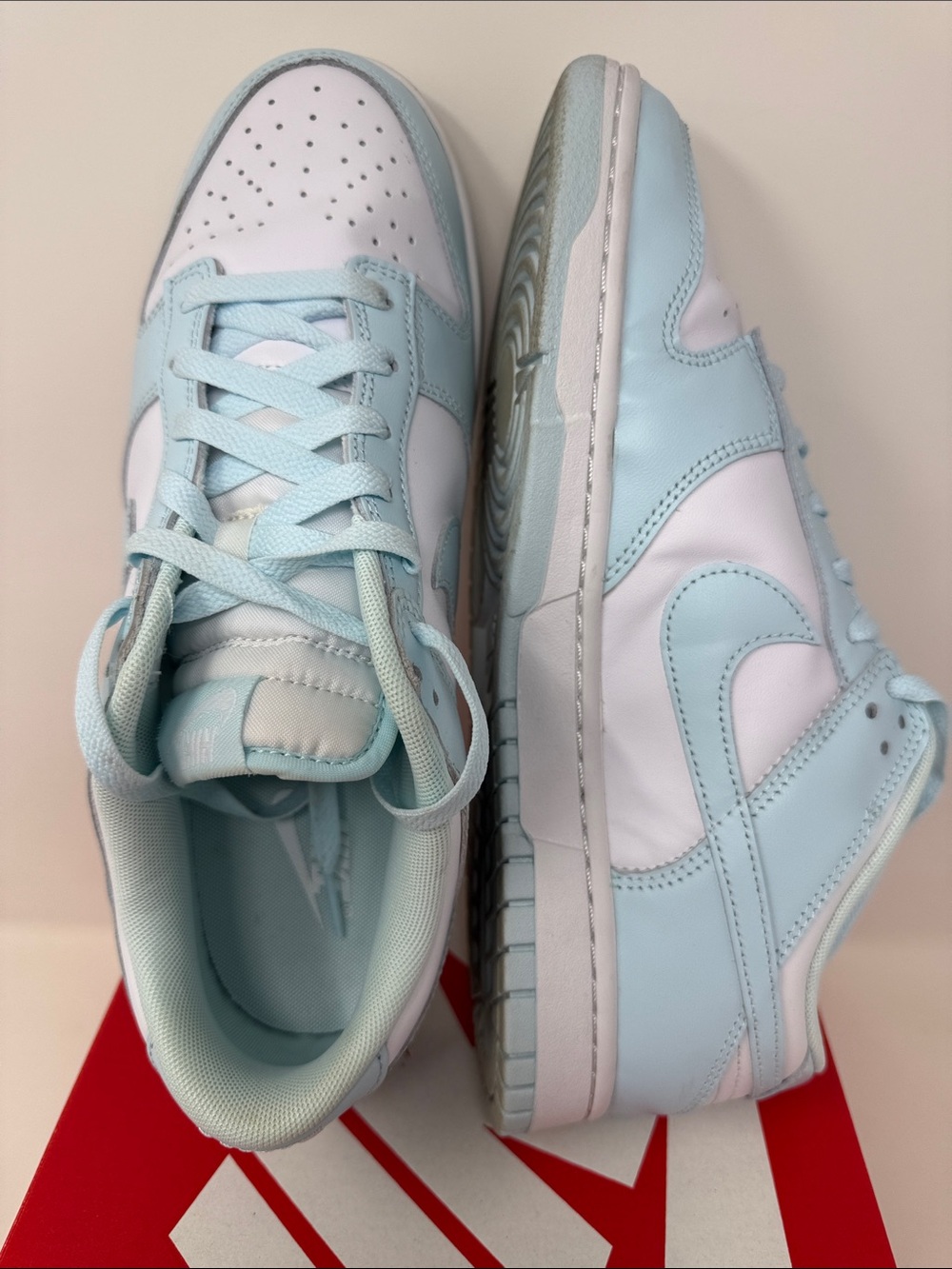 Nike Dunk Low Retro Glacier Blue White Sneakers Men's Size 10 Shoes